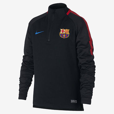 NIKE FC BARCELONA DRY SQUAD SUDADERA DE ENTRENAMIENTO PARA NIÑO 2017/18 Negro 1