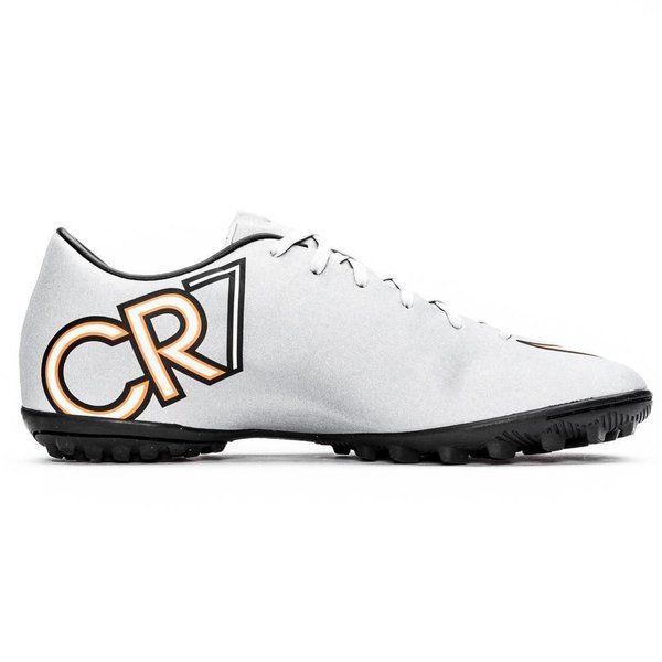 NIKE CR7 MERCURIAL VICTORY V CR TF TURF ZAPATOS DE FUTBOL PARA CESPED ARTIFICIAL Plata 3
