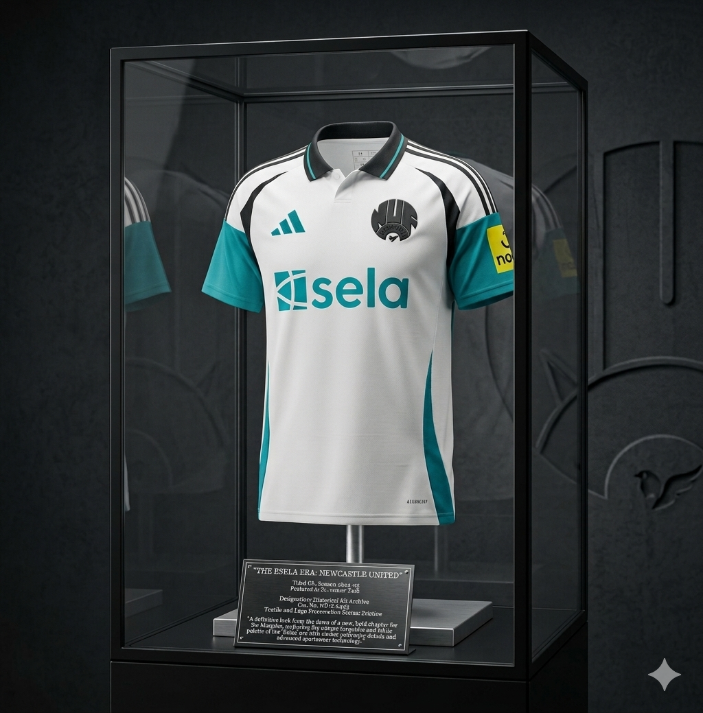 Presentación de archivo del jersey Newcastle United 2024/25, destacando el escudo retro y la preservación de grado 10/10 en calidad de museo Adidas IW0390 en Futbol90MX