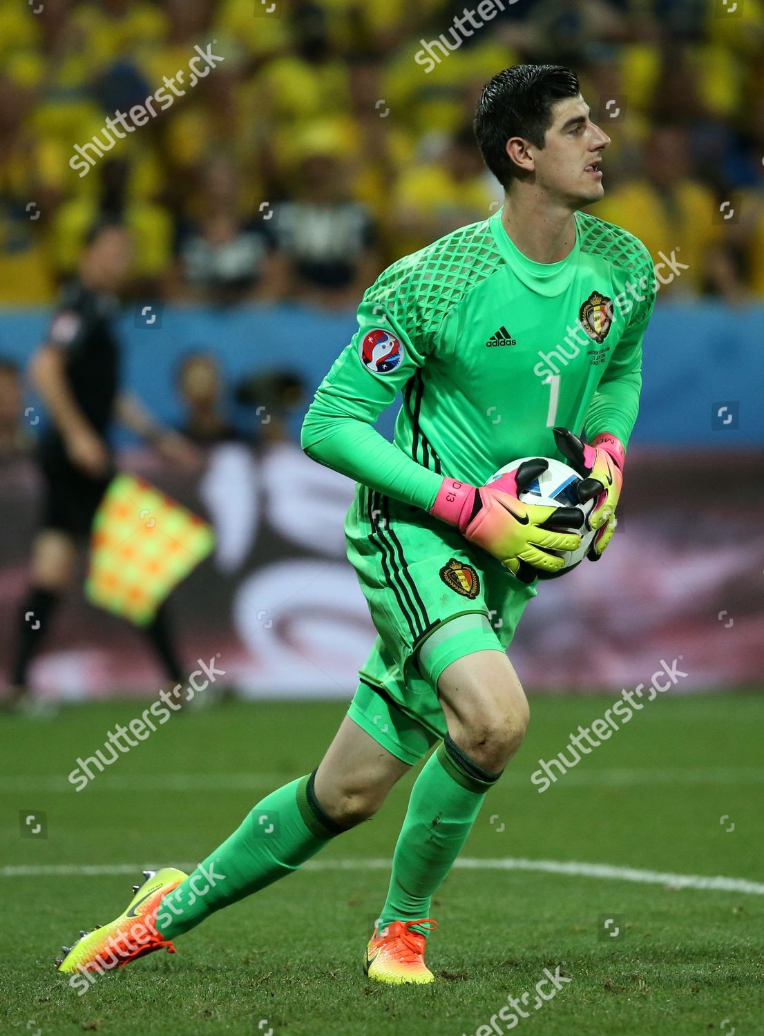 ADIDAS THIBAUT COURTOIS BELGICA PLAYER ISSUE JERSEY ADIZERO DE PORTERO EURO 2016 4