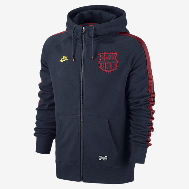 NIKE FC BARCELONA SUDADERA AW77 COVERT DE GORRA CON CIERRE COMPLETO 2014/15 1
