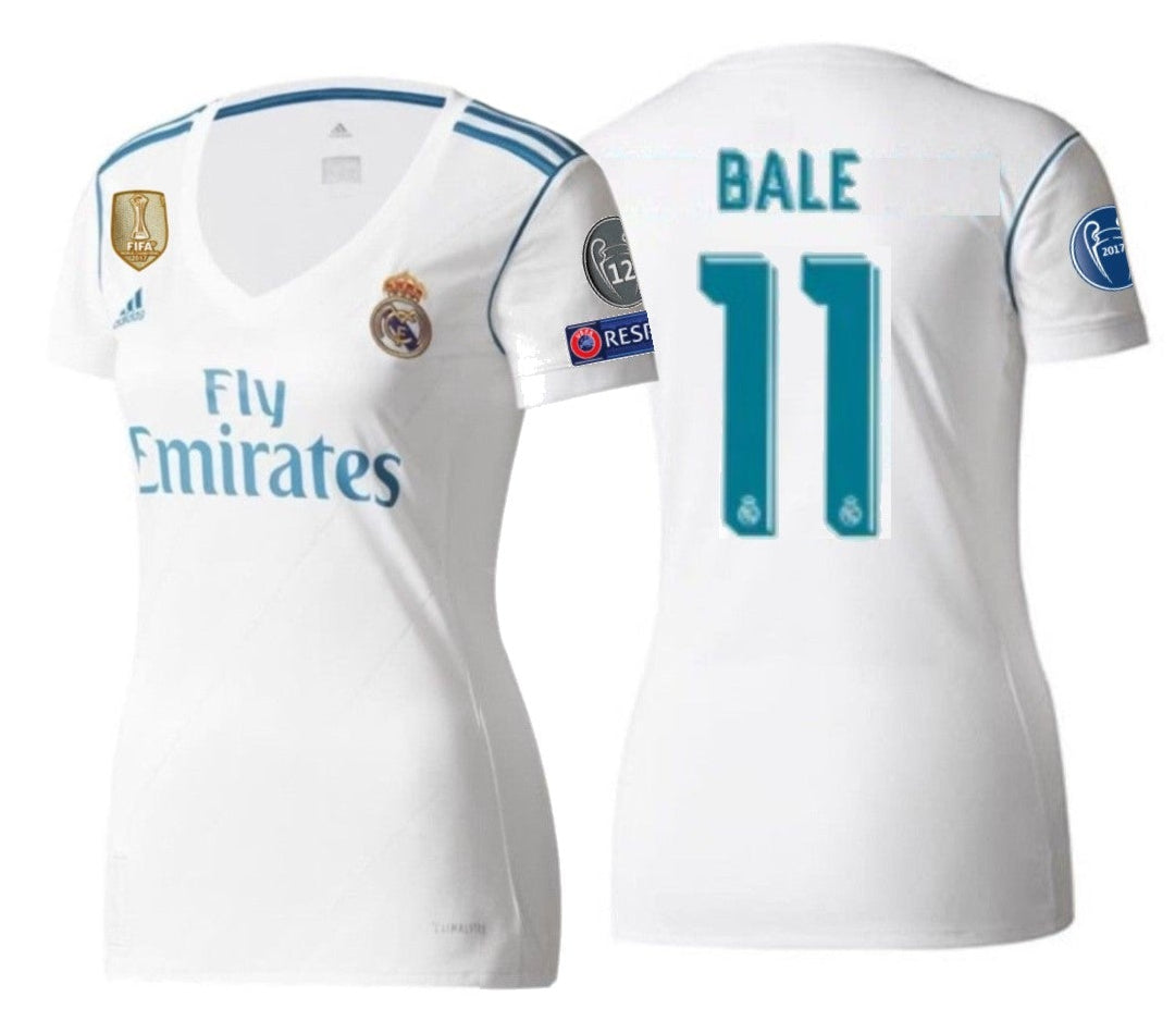 ADIDAS GARETH BALE REAL MADRID JERSEY UEFA CHAMPIONS LEAGUE DE LOCAL PARA MUJER 2017/18 1