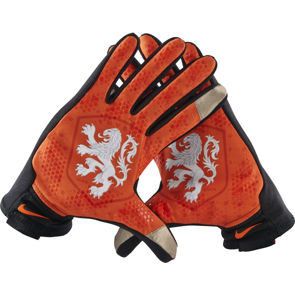 NIKE HOLANDA GUANTES DE JUGADOR DE CAMPO Negro / Naranja 2