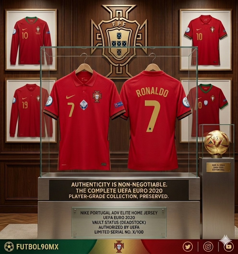 NIKE CRISTIANO RONALDO PORTUGAL AUTHENTIC VAPOR MATCH JERSEY DE CASA EURO 2020 2021 9
