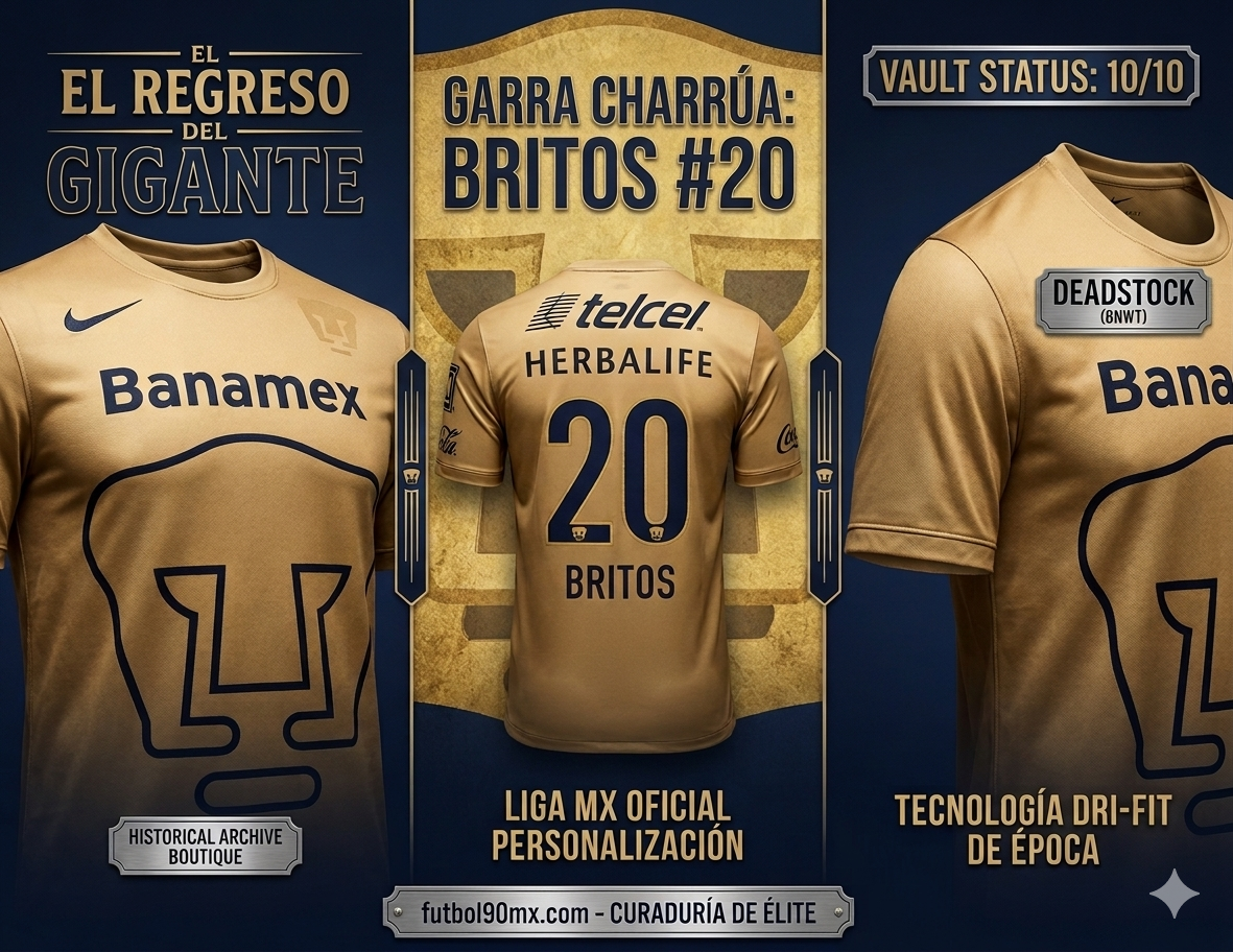 Matías Britos 20 Pumas UNAM Historical Archive Boutique Futbol90mx Legend Series