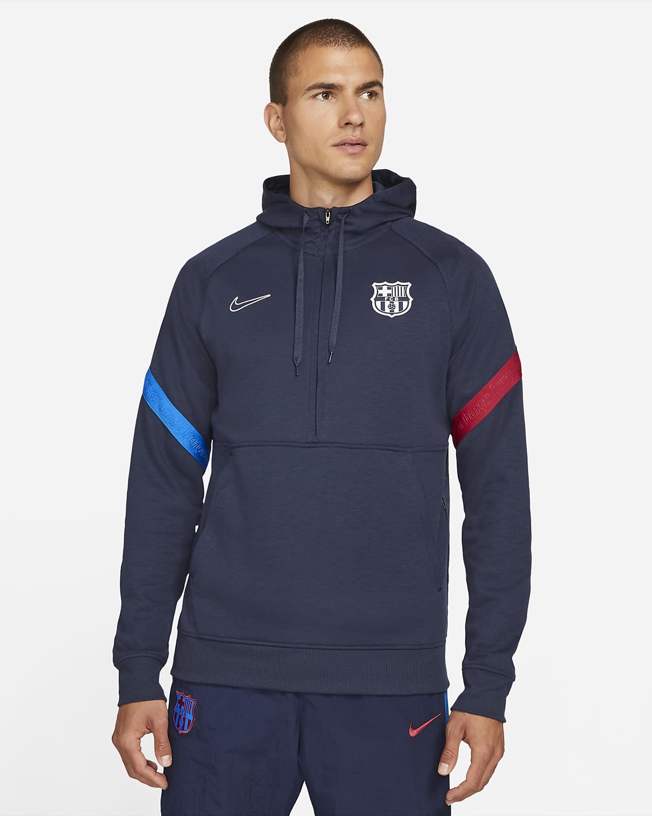 NIKE FC BARCELONA SUDADERA CON GORRA PARA VIAJE DE 1/2 CIERRE 2021/22 7