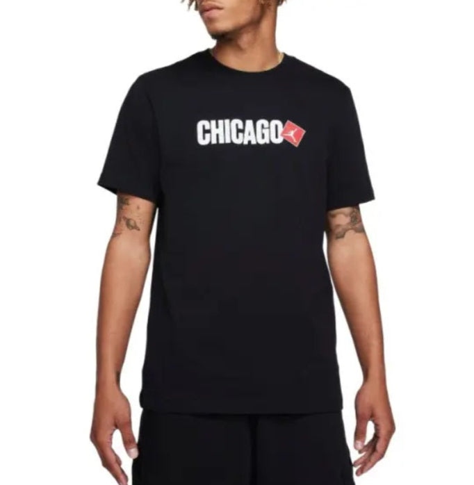 NIKE JORDAN JUMPMAN PLAYERA CHICAGO CITY MANGA CORTA Negro 1