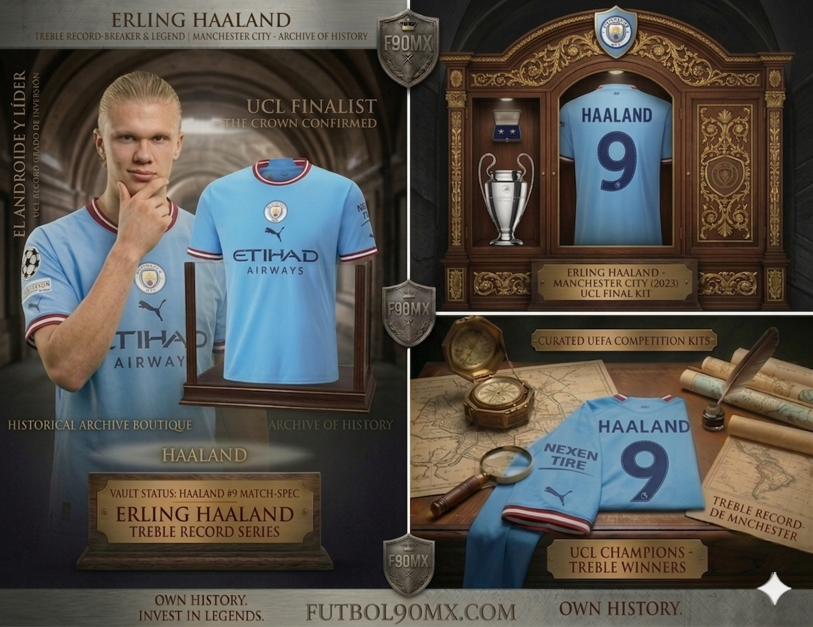 PUMA ERLING HAALAND MANCHESTER CITY JERSEY DE CASA UEFA CHAMPIONS LEAGUE 2022/23 8