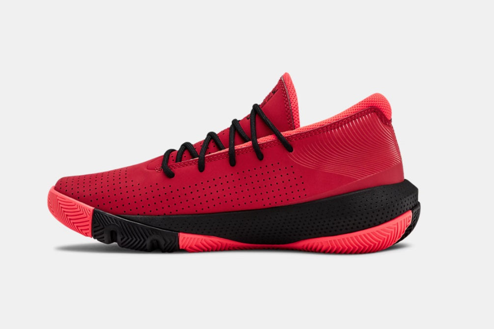 UNDER ARMOUR STEPHEN CURRY 3ZERO III ZAPATOS DE BASKETBALL PARA NIÑOS Rojo