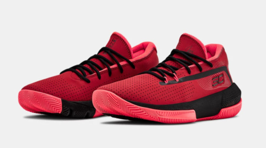 UNDER ARMOUR STEPHEN CURRY 3ZERO III ZAPATOS DE BASKETBALL PARA NIÑOS Rojo