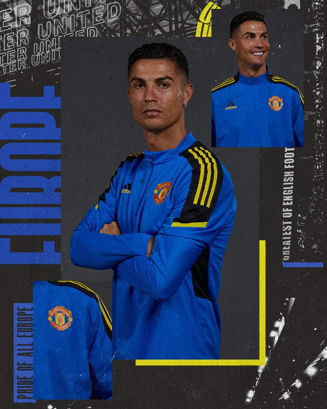 ADIDAS MANCHESTER UNITED EUROPA SUDADERA DE ENTRENAMIENTO 2021/22 7