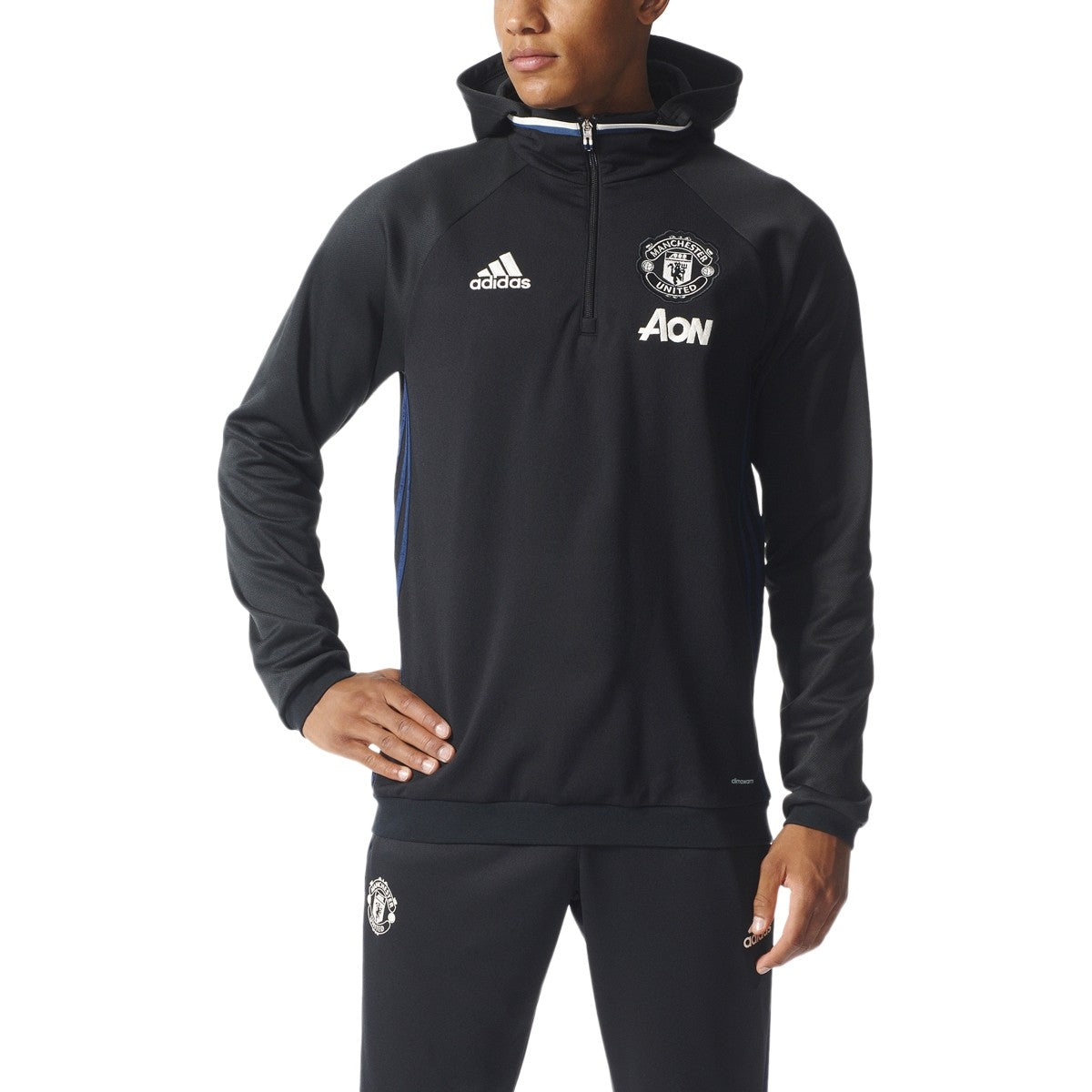 ADIDAS MANCHESTER UNITED SUDADERA DE GORRA CON CIERRE 1/4 2016/17 4