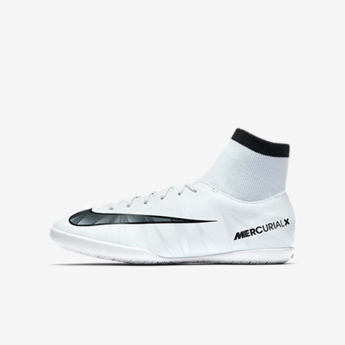 NIKE MERCURIALX VICTORY VI CR7 IC ZAPATOS PARA FUTBOL SALA PARA NIÑO Azul Tinto 2