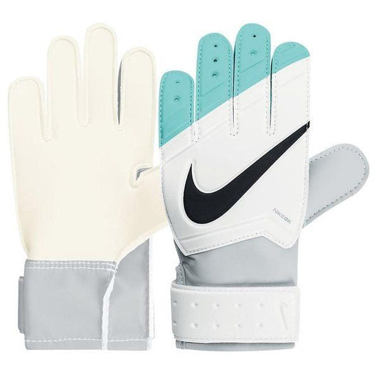 NIKE GK JR. GRIP GUANTES DE PORTERO Blanco / Azul Turquesa 1