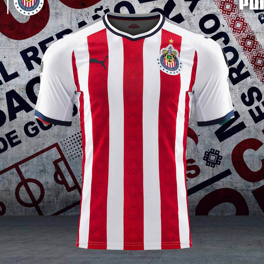 PUMA CHIVAS DEL GUADALAJARA PROMO JERSEY DE CASA AUTÉNTICA DE JUGADORES 2017/18 1