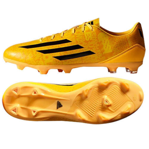 ADIDAS MESSI F10 FG ZAPATOS DE FUTBOL TERRENO FIRME PARA NIÑOS Oro Solar 1