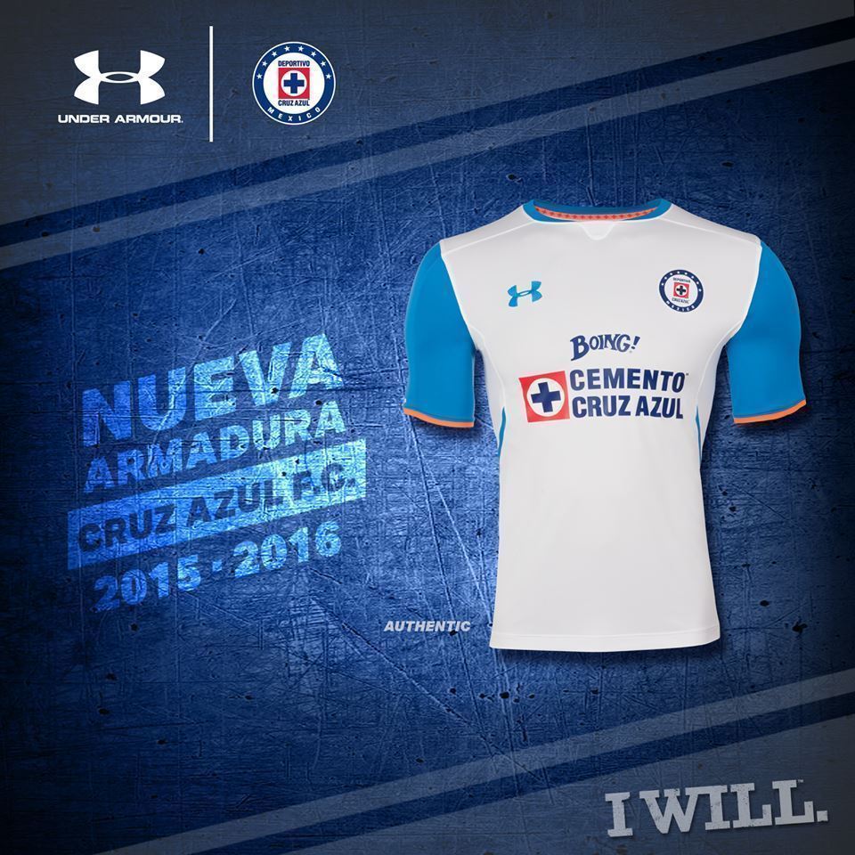 UA UNDER ARMOUR CEMENTEROS CRUZ AZUL JERSEY DE VISITA 2015/16 3