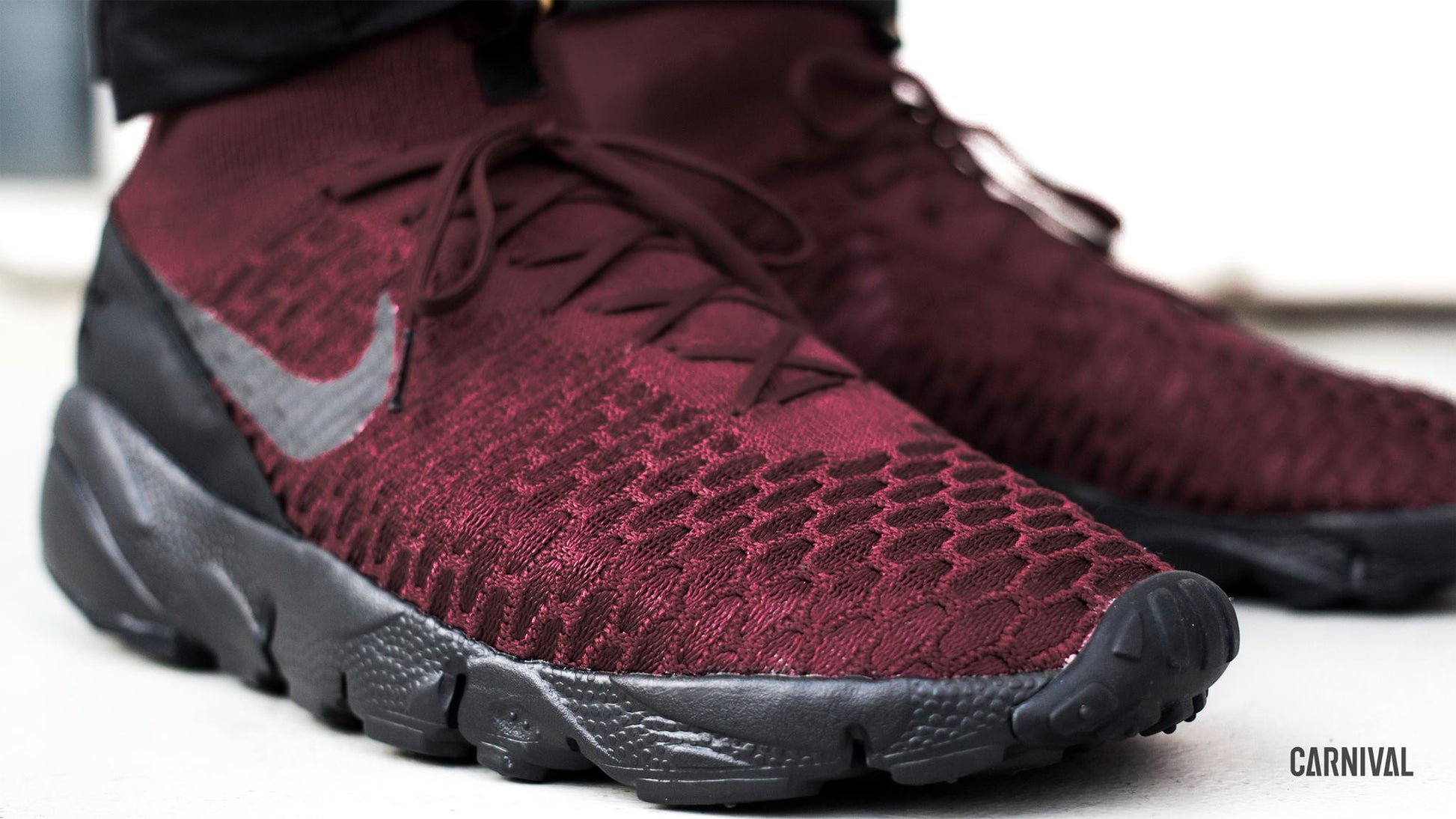 NIKE AIR FOOTSCAPE MAGISTA FLYKNIT FC ZAPATILLAS DE FÚTBOL LEISURE Rojo Team 9
