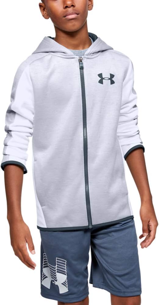 UNDER ARMOUR SUDADERA FLEECE CON CIERRE COMPLETO Y GORRA PARA NIÑOS