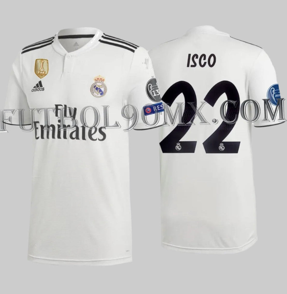 ADIDAS FRANCISCO ISCO ALARCON REAL MADRID JERSEY DE CASA UEFA CHAMPIONS LEAGUE 2018/19 1