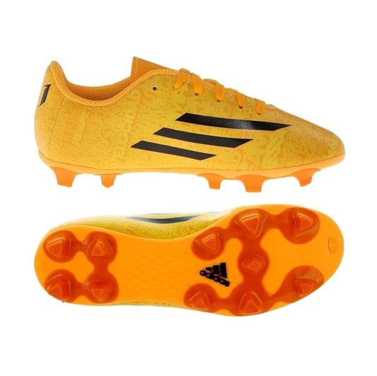 ADIDAS MESSI F5 FG ZAPATOS DE FUTBOL TERRENO FIRME PARA NIÑOS Oro Solar 1