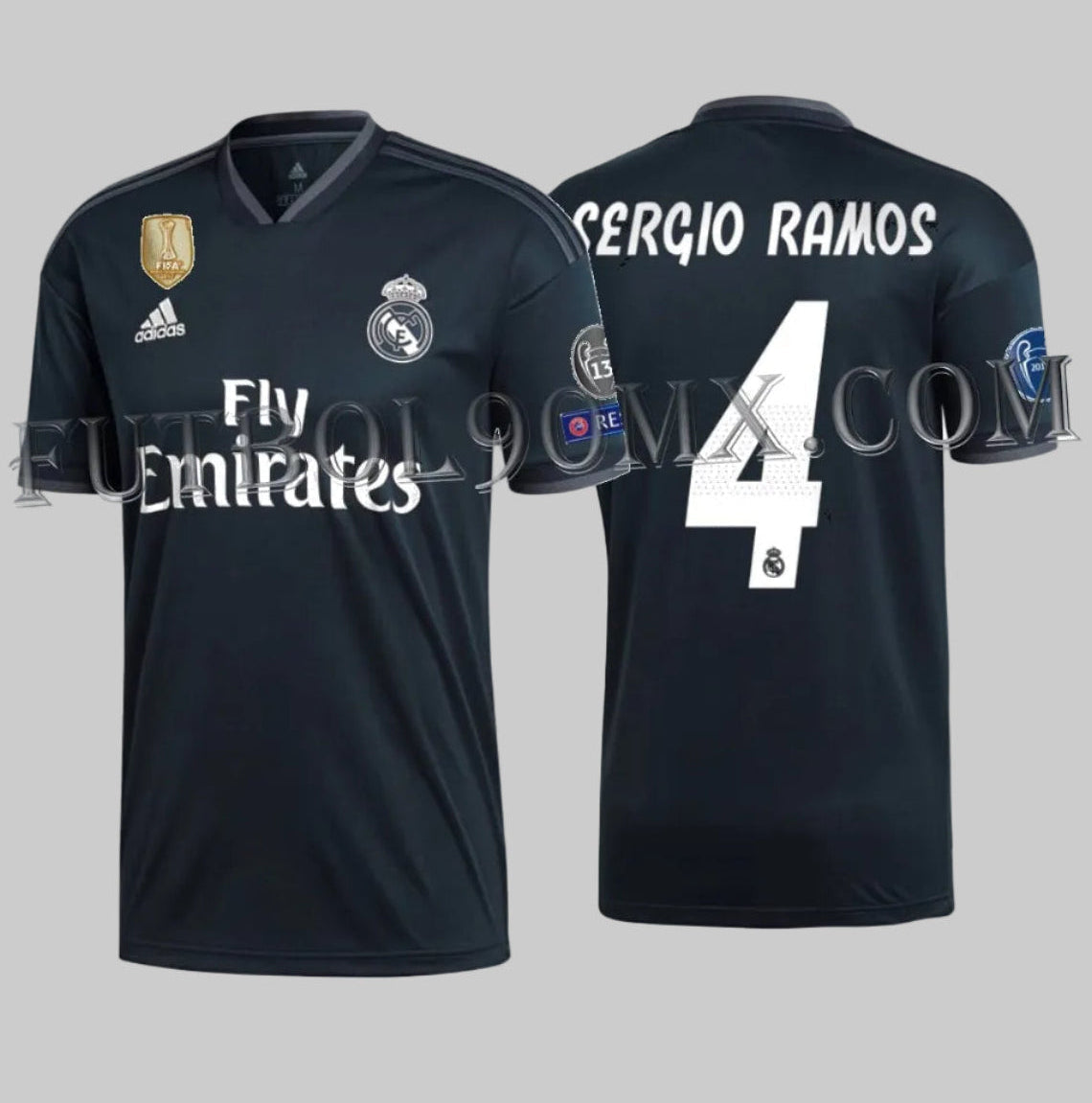ADIDAS SERGIO RAMOS REAL MADRID JERSEY DE VISITA UEFA CHAMPIONS LEAGUE 2018/19 1