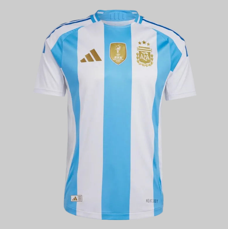 Vista frontal del Jersey Adidas Argentina Authentic Match de Local 2924, stock Futbol90MX
