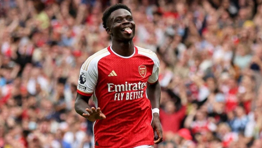 ADIDAS BUKAYO SAKA ARSENAL AUTHENTIC MATCH JERSEY DE CASA 2023/24 6