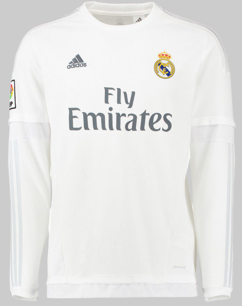 Etiquetas originales Adidas y código de autenticidad S12653 Real Madrid Home 2015-16