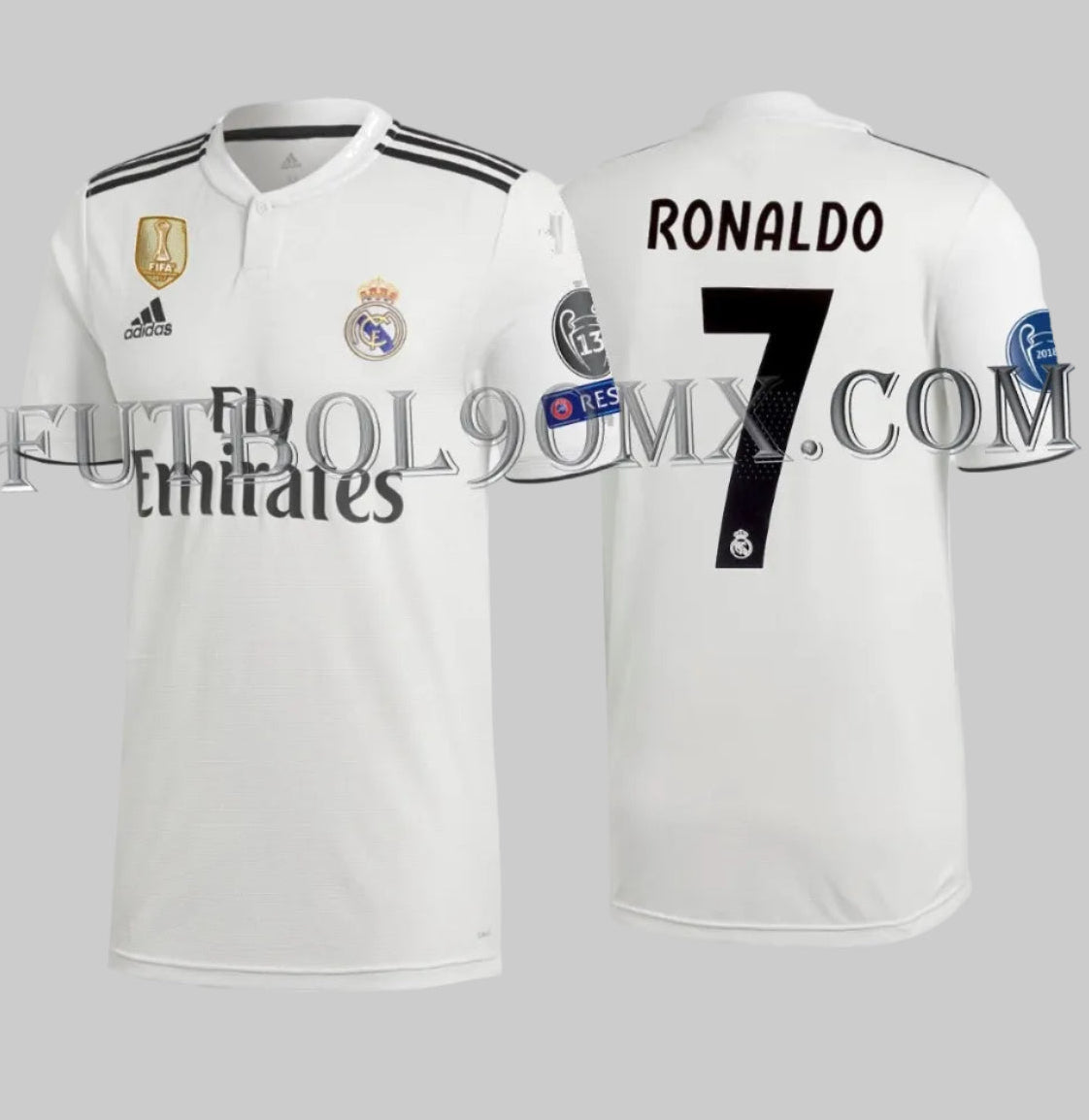 ADIDAS CRISTIANO RONALDO REAL MADRID JERSEY DE CASA UEFA CHAMPIONS LEAGUE 2018/19 1