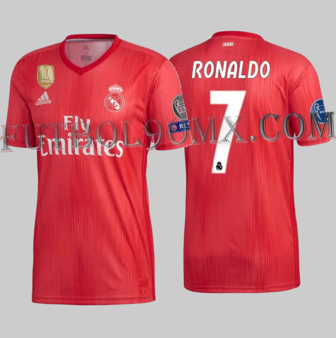 ADIDAS CRISTIANO RONALDO REAL MADRID JERSEY TERCERO UEFA CHAMPIONS LEAGUE 2018/19 1