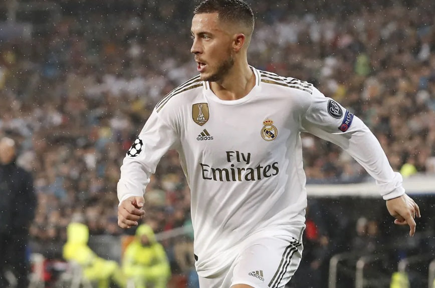 ADIDAS EDEN HAZARD REAL MADRID JERSEY MANGA LARGA DE CASA UEFA CHAMPIONS LEAGUE 2019/20 6