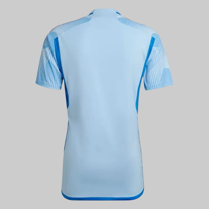 Vista posterior del Jersey Adidas España Visita Mundial 2022, stock Futbol90MX