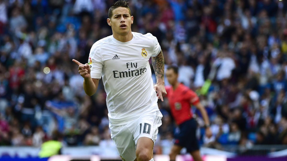 ADIDAS JAMES RODRIGUEZ REAL MADRID JERSEY MANGA LARGA DE CASA 2015/16 4