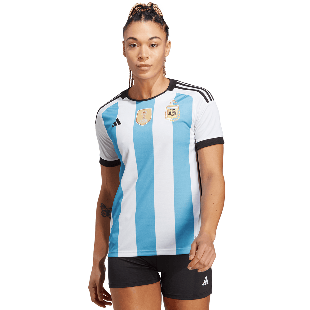 ADIDAS LIONEL MESSI ARGENTINA JERSEY DE CASA PARA MUJER CAMPEONES COPA MUNDIAL FIFA 2022 7