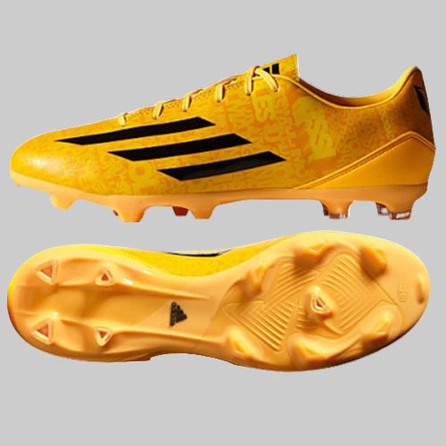 ADIDAS MESSI F10 FG ZAPATOS DE FUTBOL TERRENO FIRME PARA NIÑOS Oro Solar 1