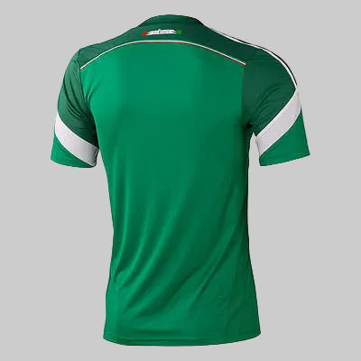 Vista posterior del jersey Adidas México Authentic Match Adizero de local para la Copa del Mundo Brasil 2014 (Art. G86986) en Futbol90MX