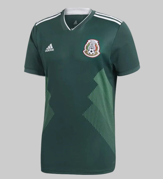 Vista frontal del Jersey México Local Mundial Rusia 2018, codigo  Adidas BQ4701, disponible en Futbol90MX