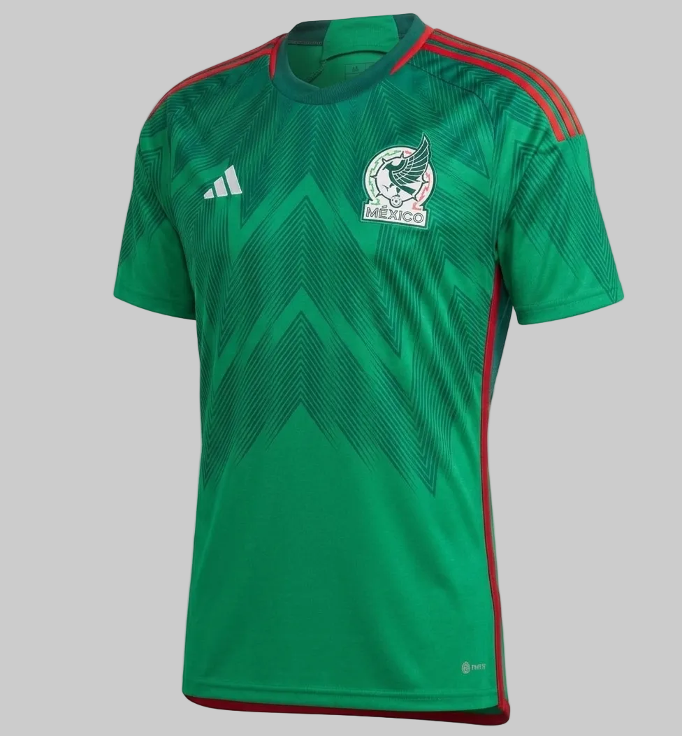 Jersey Adidas México Home 2022 verde oficial Copa Mundial FIFA Qatar 2022 vista frontal codigo HD6899 en Futbol90MX