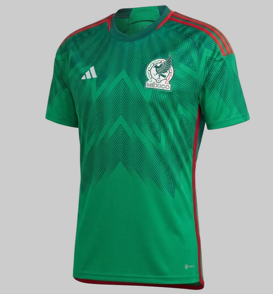 Jersey Adidas México Home 2022 verde oficial Copa Mundial FIFA Qatar 2022 vista frontal codigo HD6899 en Futbol90MX