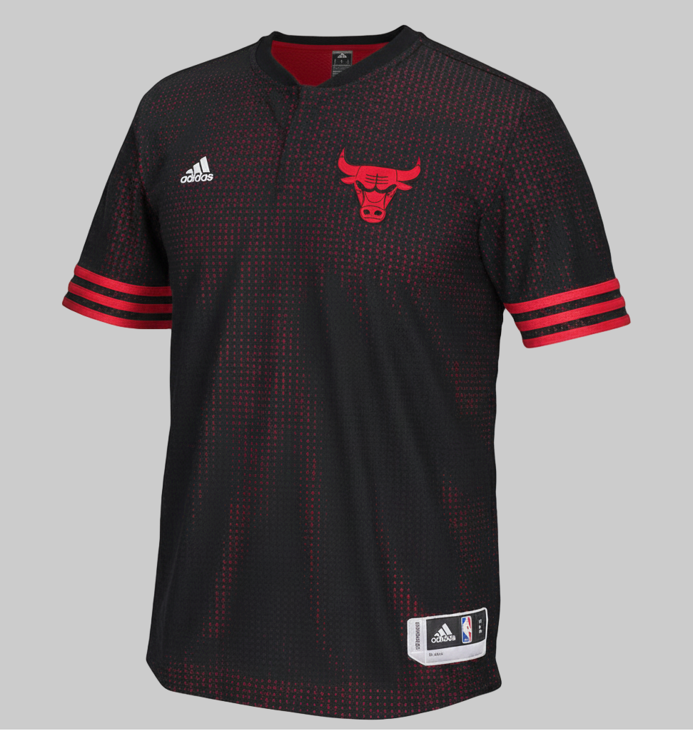 ADIDAS NBA CHICAGO BULLS ON COURT SHOOTER DE MANGA CORTA Negro 