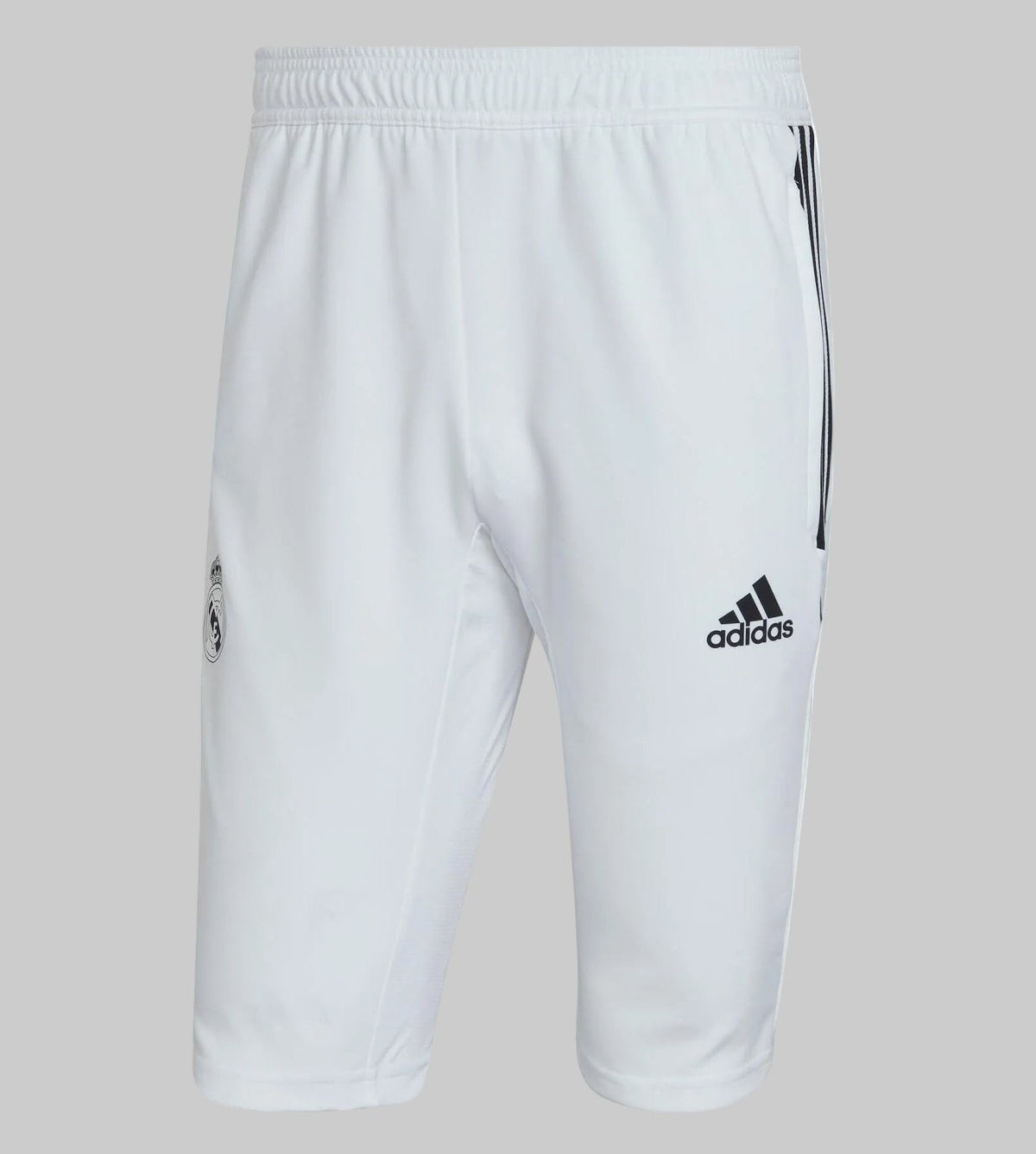 Pantalones de entrenamiento Adidas Real Madrid 1/2 Training Pants 2022/23 (Ref. HG4008) en color blanco con detalles en negro en la Historical Archive Boutique de Futbol90MX