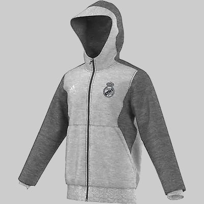 ADIDAS REAL MADRID SUDADERA CON GORRA DE CIERRE COMPLETO 2015/16 1