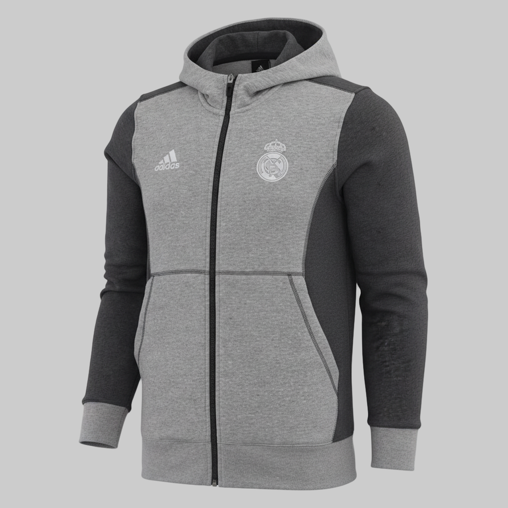 ADIDAS REAL MADRID SUDADERA CON GORRA DE CIERRE COMPLETO 2015/16 