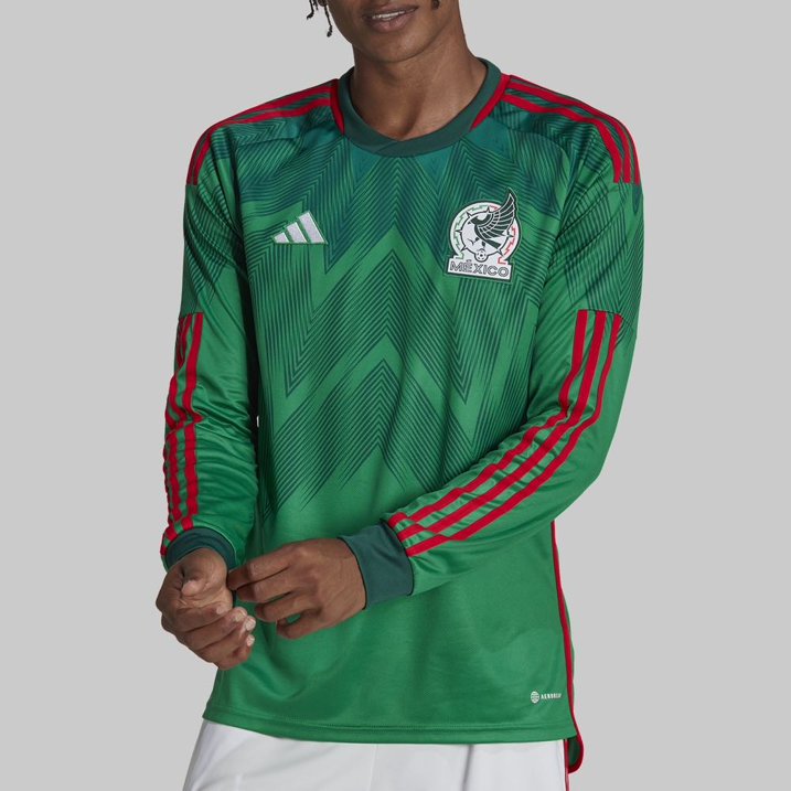 ADIDAS SANTIAGO GIMENEZ MEXICO JERSEY MANGA LARGA DE CASA COPA MUNDIAL FIFA 2022 5