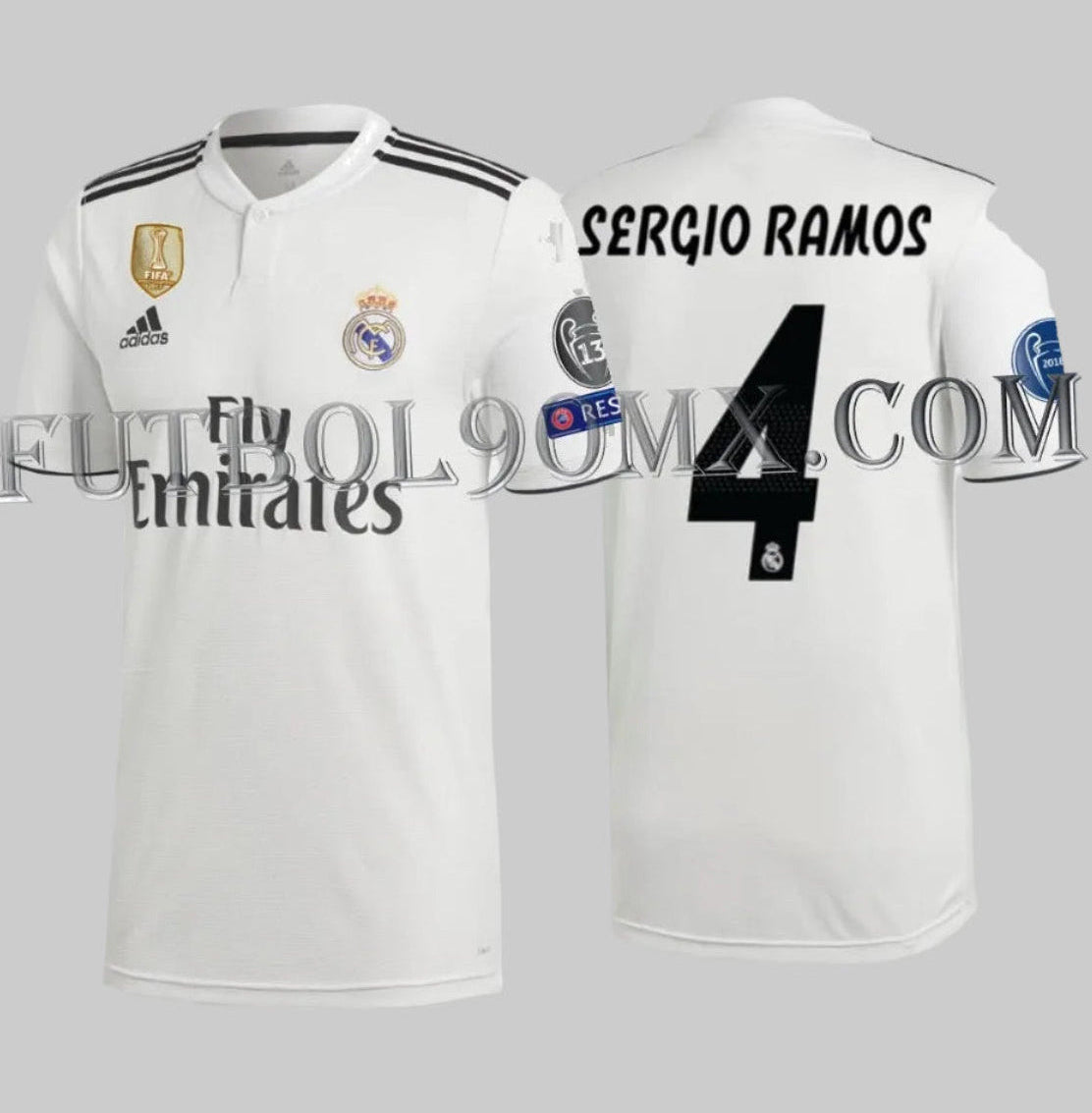 ADIDAS SERGIO RAMOS REAL MADRID JERSEY DE CASA UEFA CHAMPIONS LEAGUE 2018/19 1
