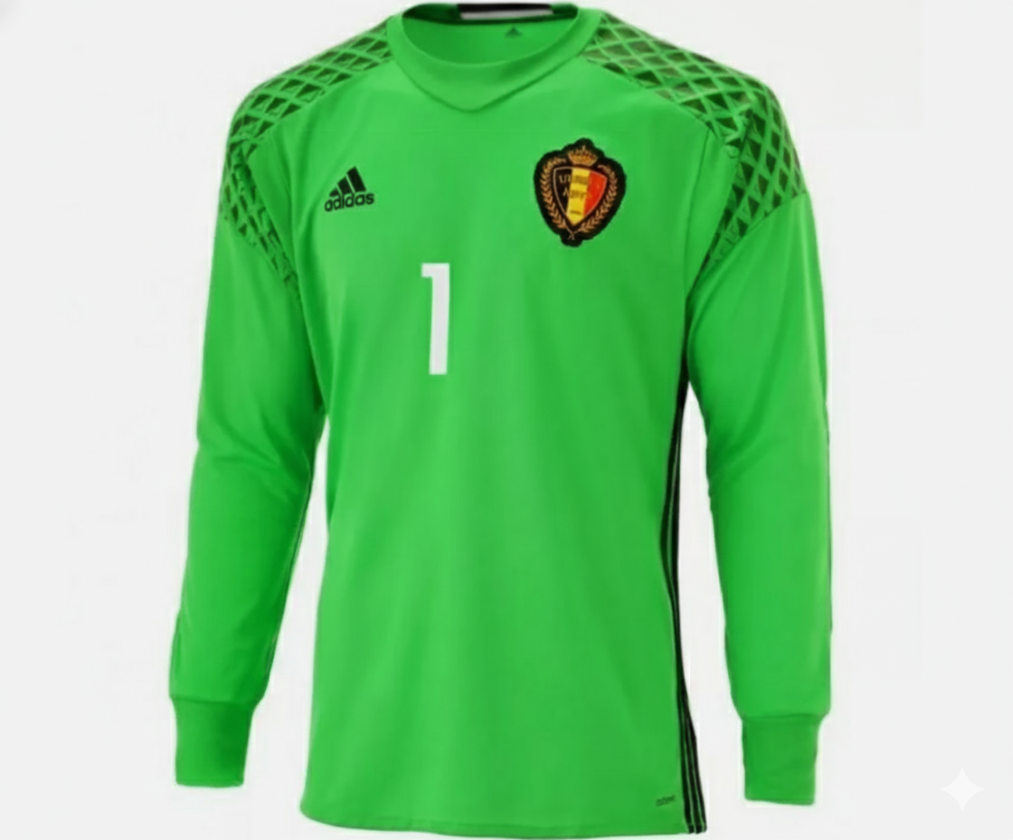 ADIDAS THIBAUT COURTOIS BELGICA PLAYER ISSUE JERSEY ADIZERO DE PORTERO EURO 2016 2