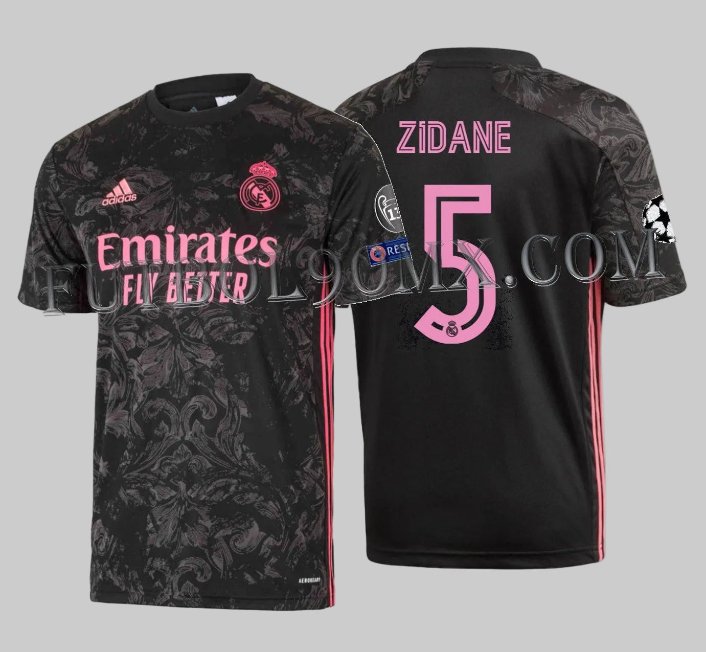 ADIDAS ZINEDINE ZIDANE REAL MADRID JERSEY TERCERO UEFA CHAMPIONS LEAGUE 2020/21 6
