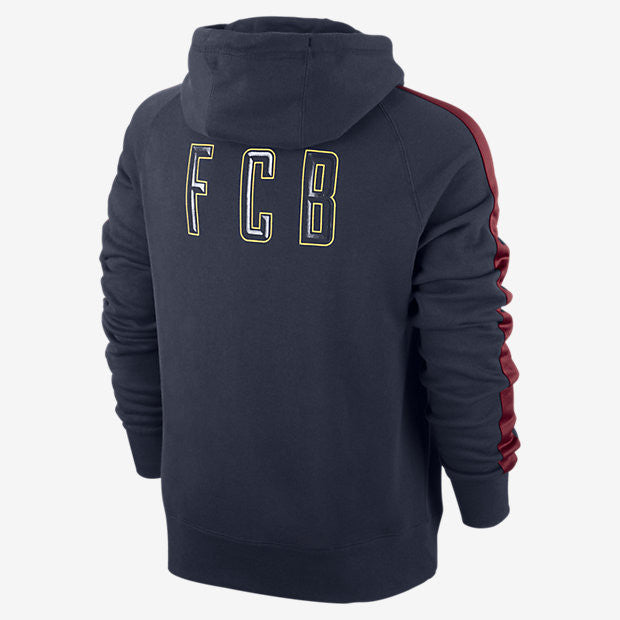 NIKE FC BARCELONA SUDADERA AW77 COVERT DE GORRA CON CIERRE COMPLETO 2014/15 2