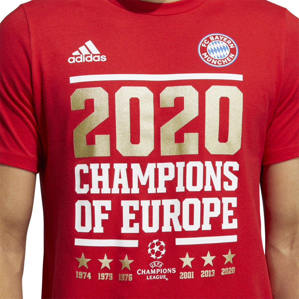 ADIDAS BAYERN MÚNICH CAMISETA DE GANADOR DE LA LIGA DE CAMPEONES DE LA UEFA 2020 3